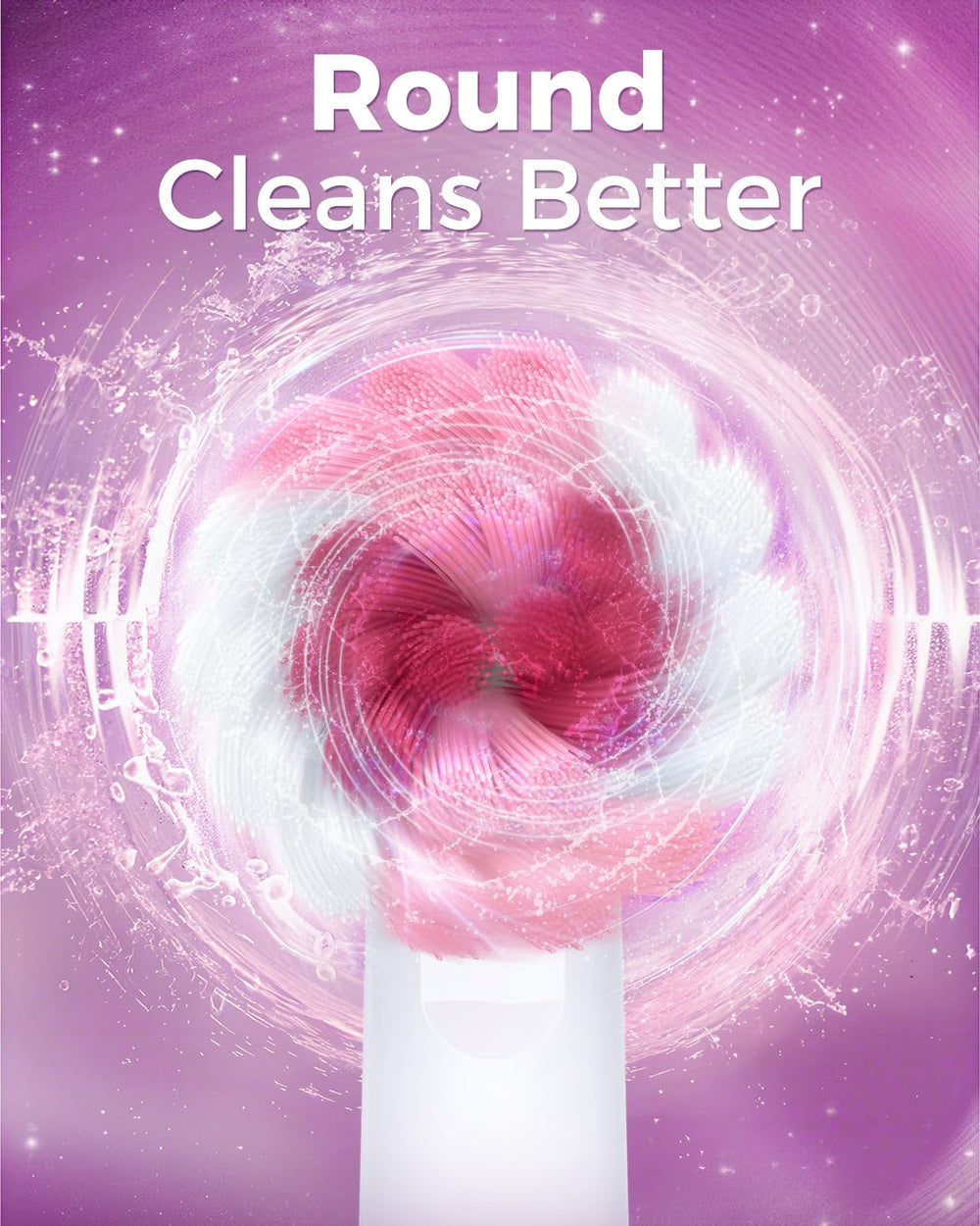 Side view of Teeaegis pink rotating electric toothbrush