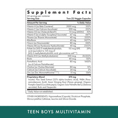 Front view of Teen Boys Daily Multivitamin bottle (120 capsules)