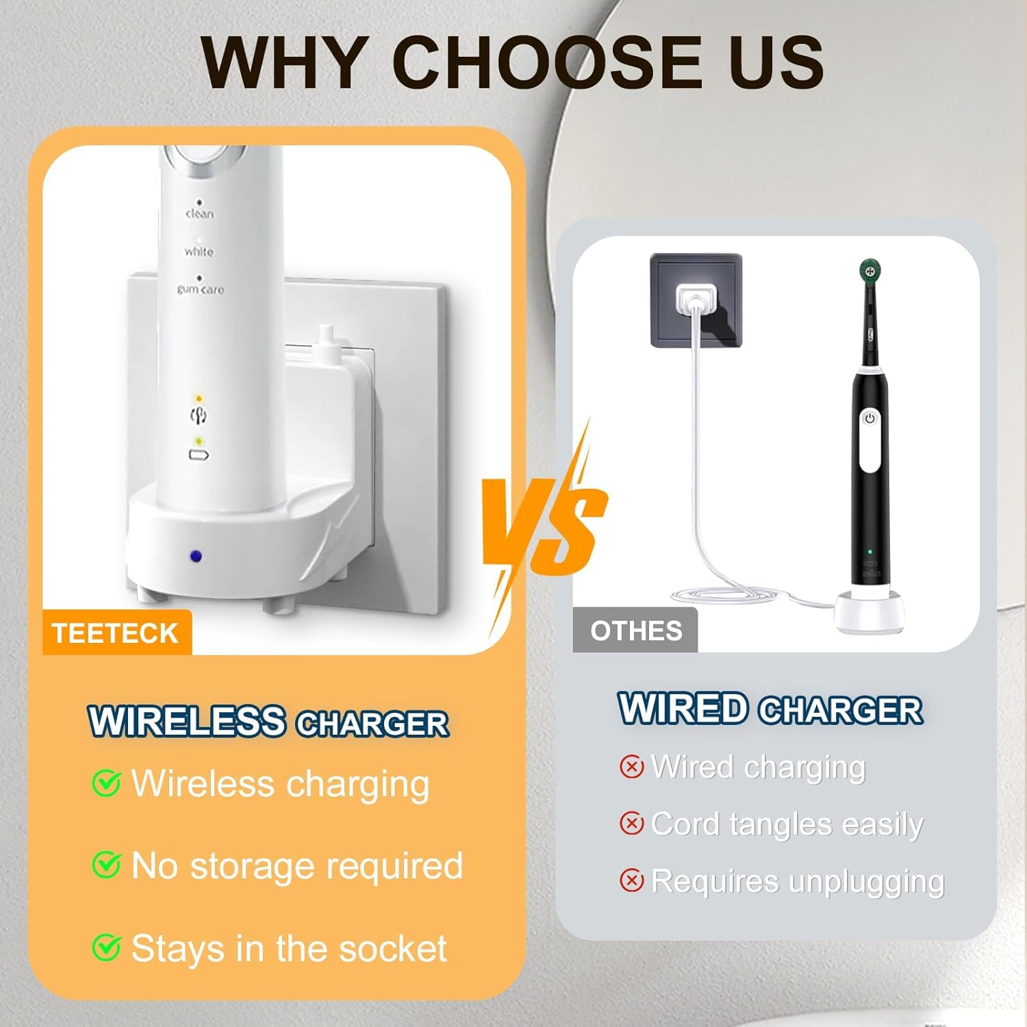 Cordless wall charger design for Philips Sonicare