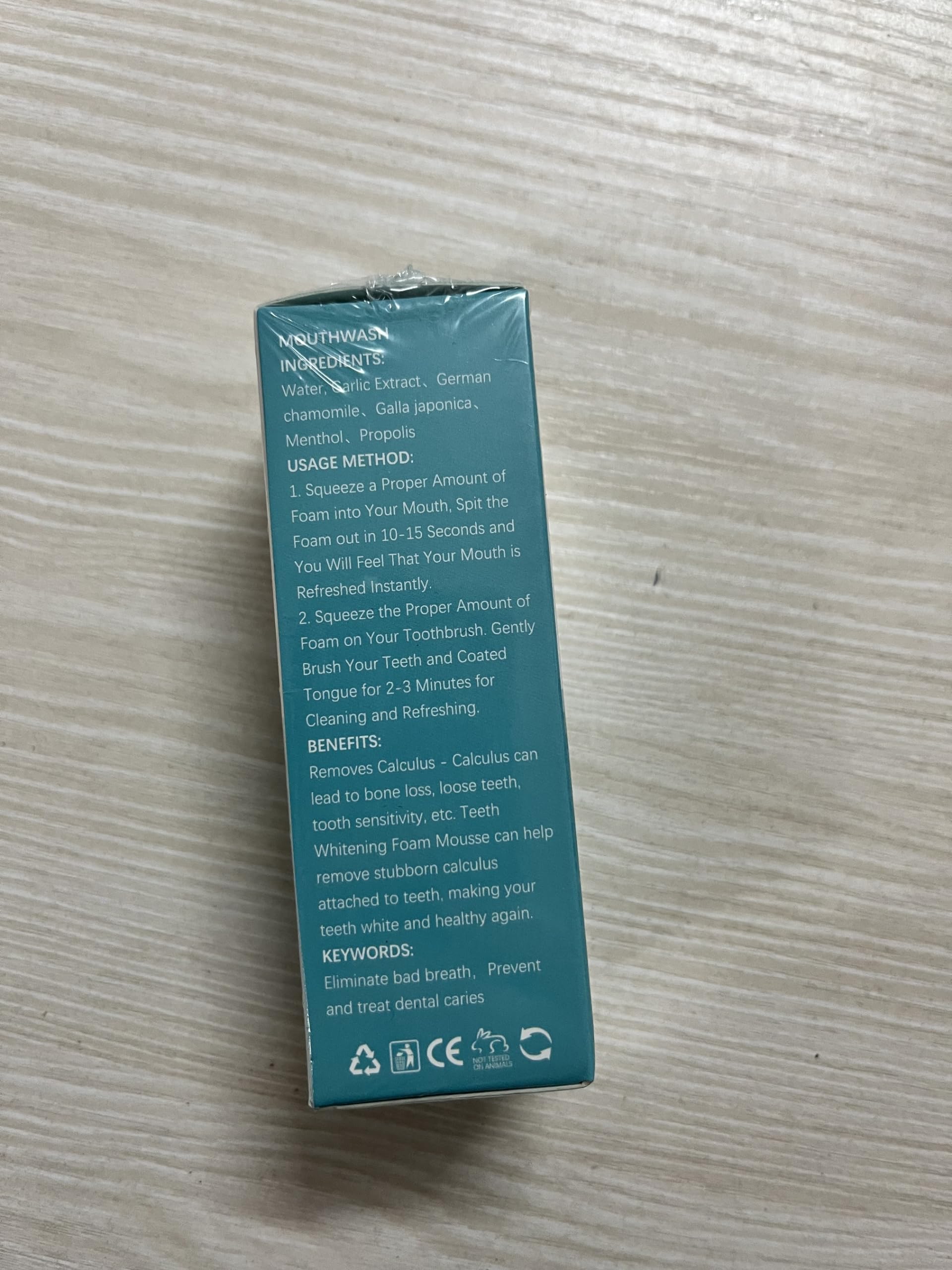 Three-pack packaging of Teeth Mouthwash Foam