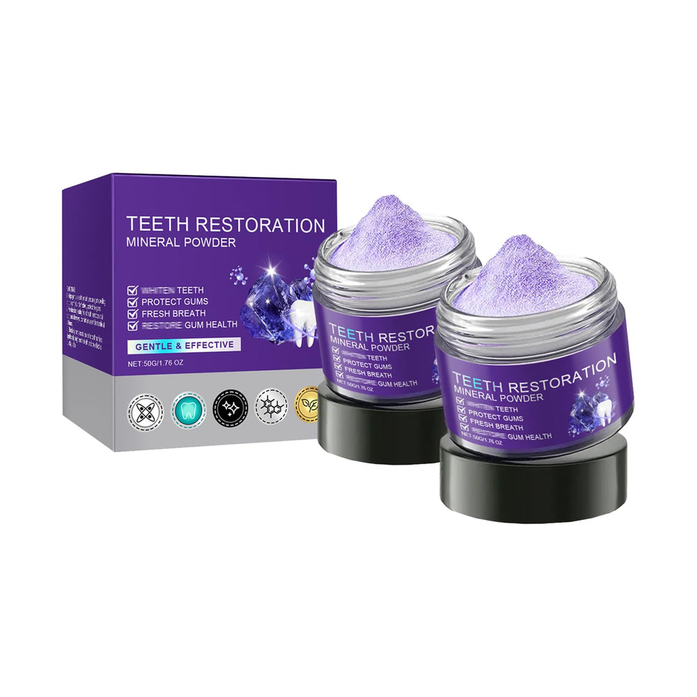 Teeth Restoration Mineral Powder bottle and scoop