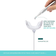 Mouth tray and whitening light ready for use