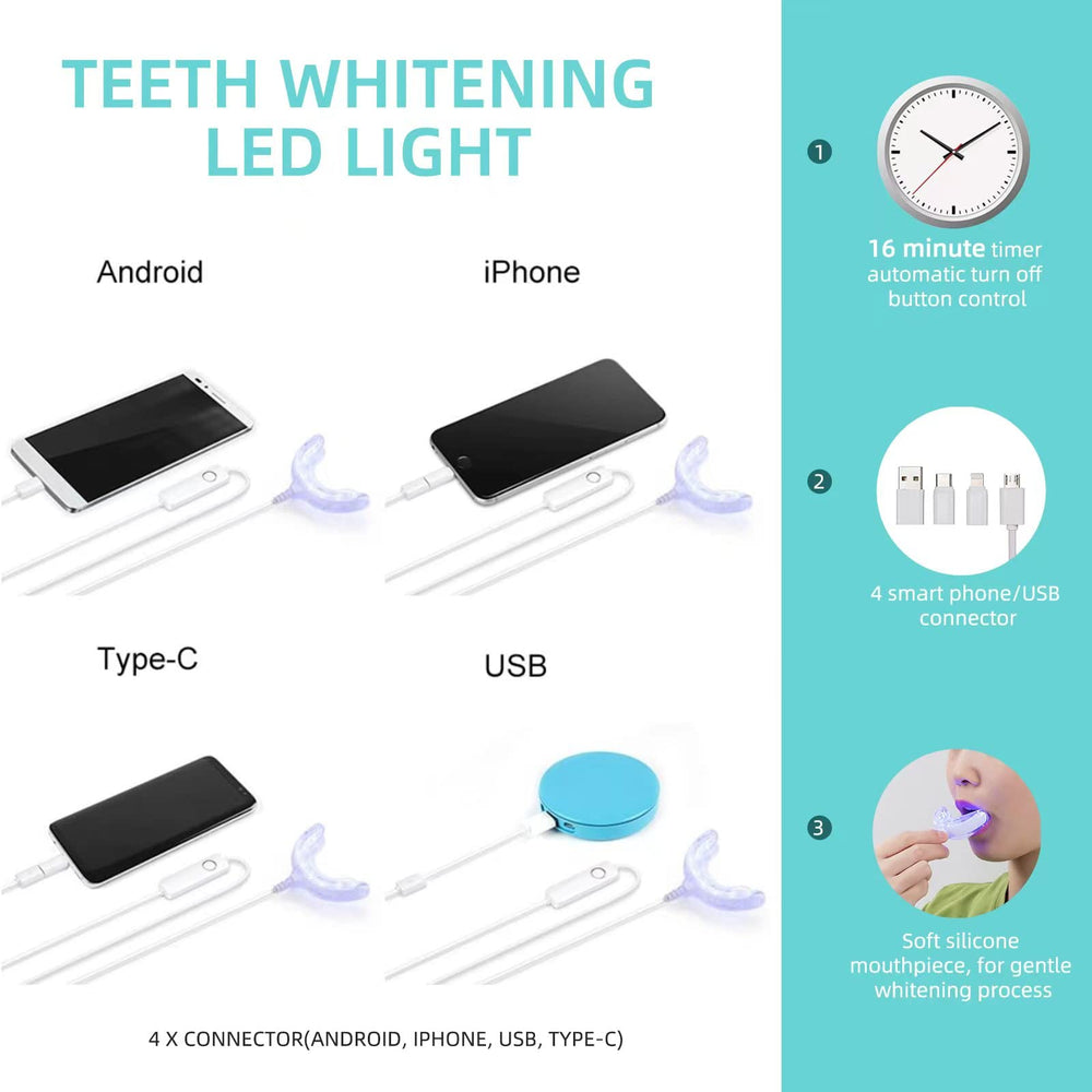 Whitening light connected via USB to a device