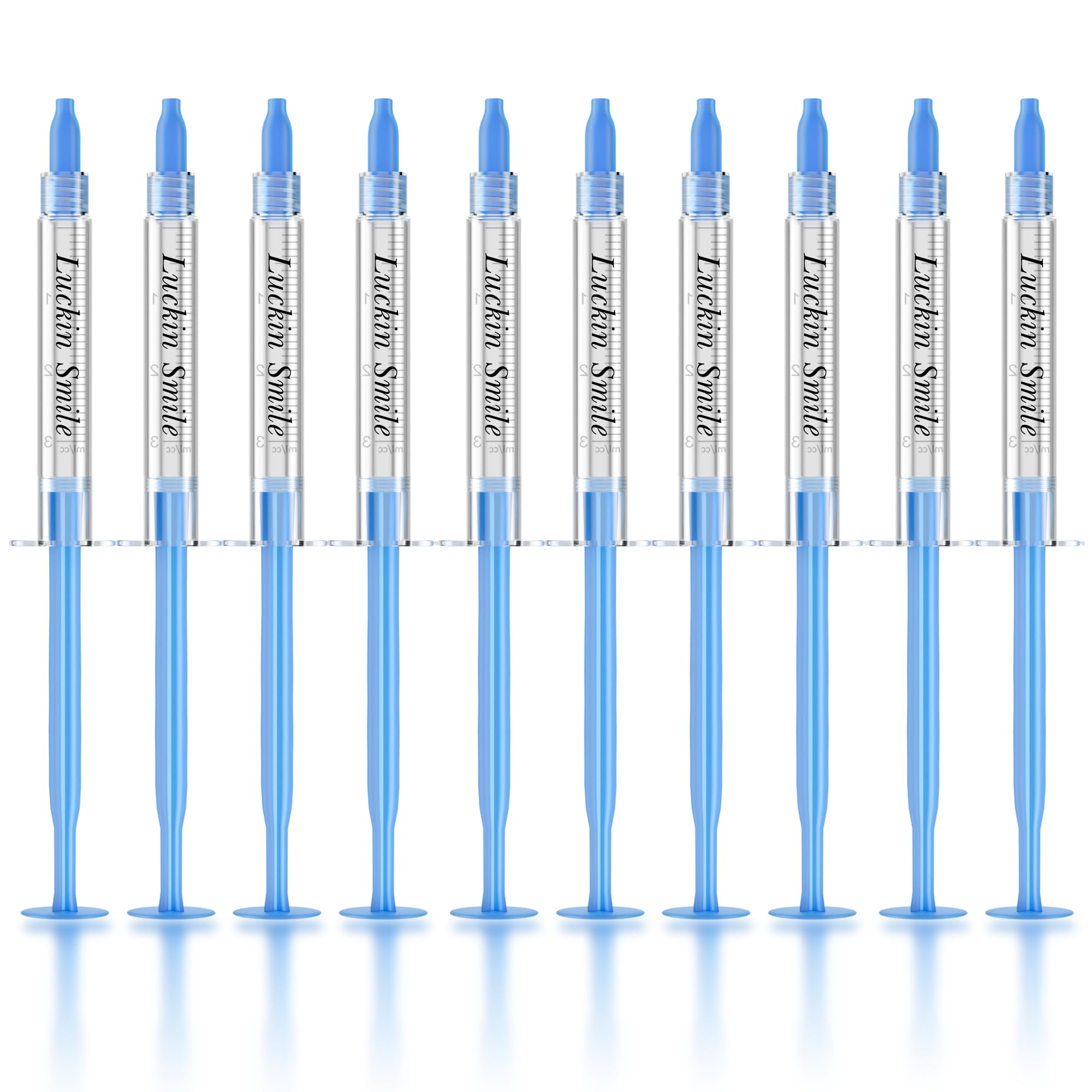 Teeth whitening gel refill bottle with safety cap