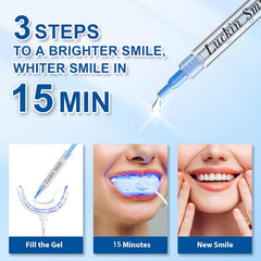 Home whitening session with a 15- to 30-minute treatment