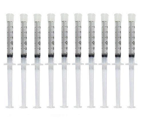 Ten-pack teeth whitening gel syringe dispensers with 44% carbamide peroxide