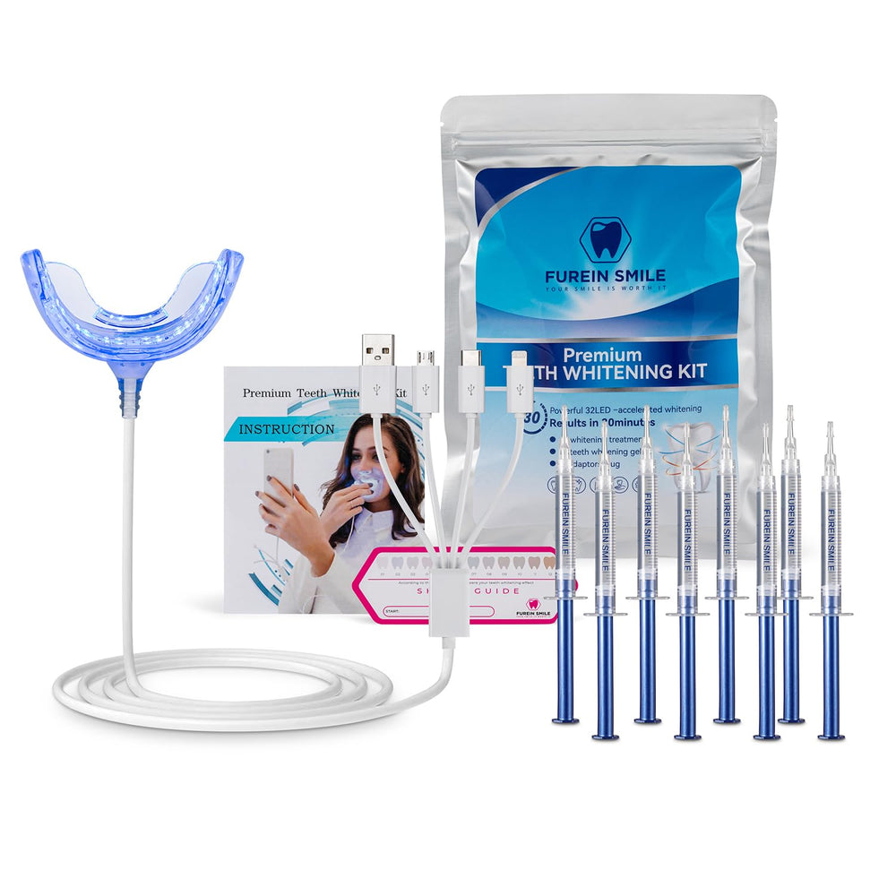 Teeth whitening kit with 32 LED light