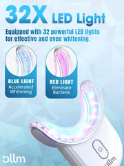 LED teeth whitening device with gel pens and trays