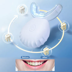 Close-up of 16 LED bulbs for full-coverage whitening
