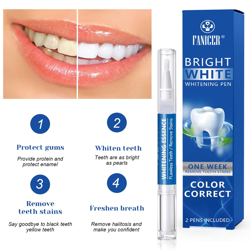 Close-up of whitening gel being applied to teeth