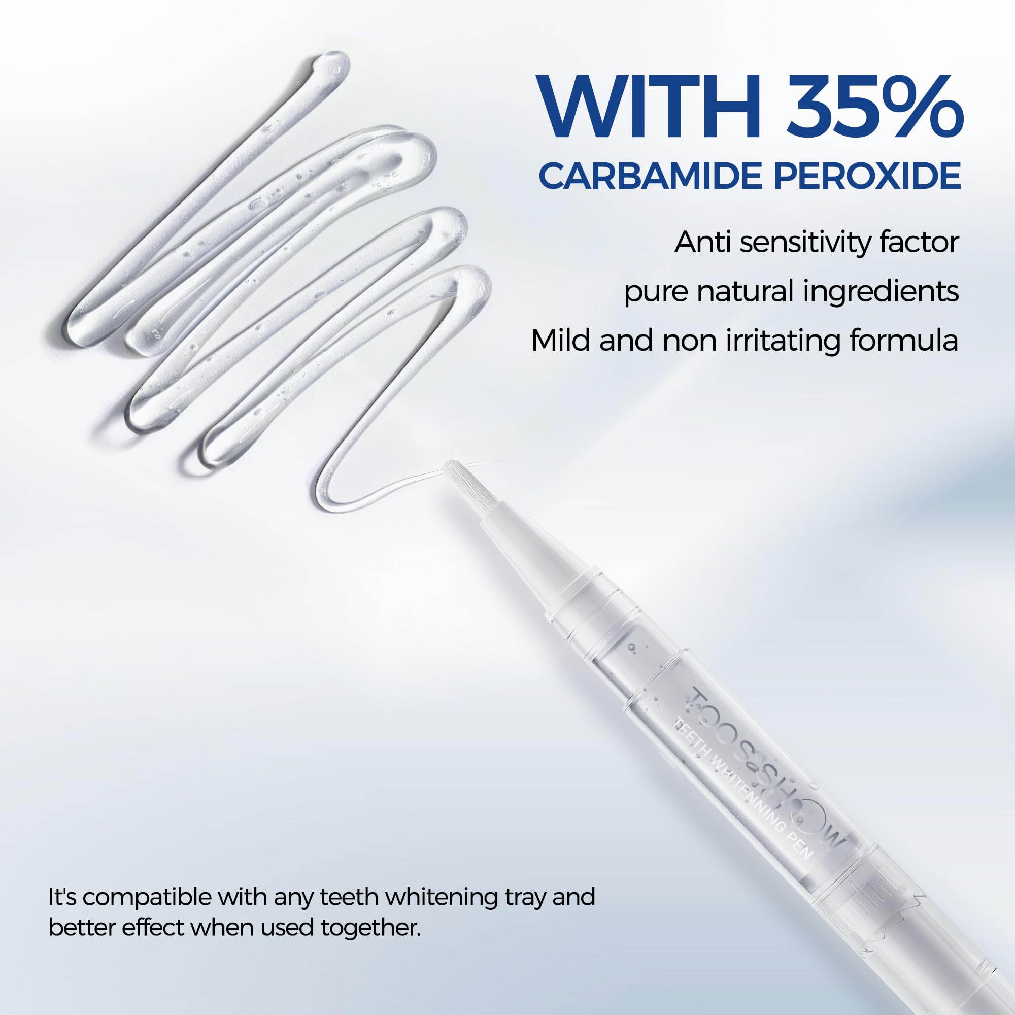 Close-up of whitening gel application