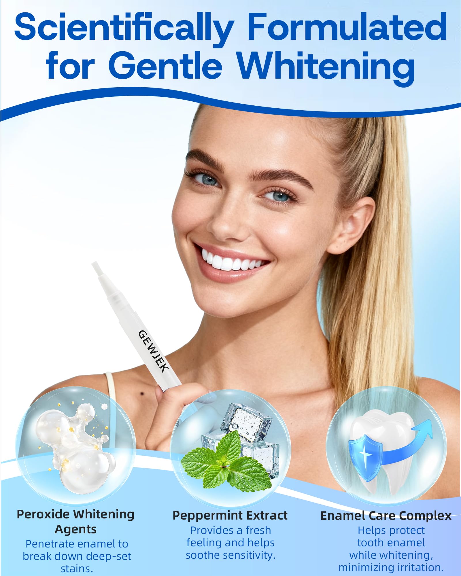 Box of four teeth whitening pens
