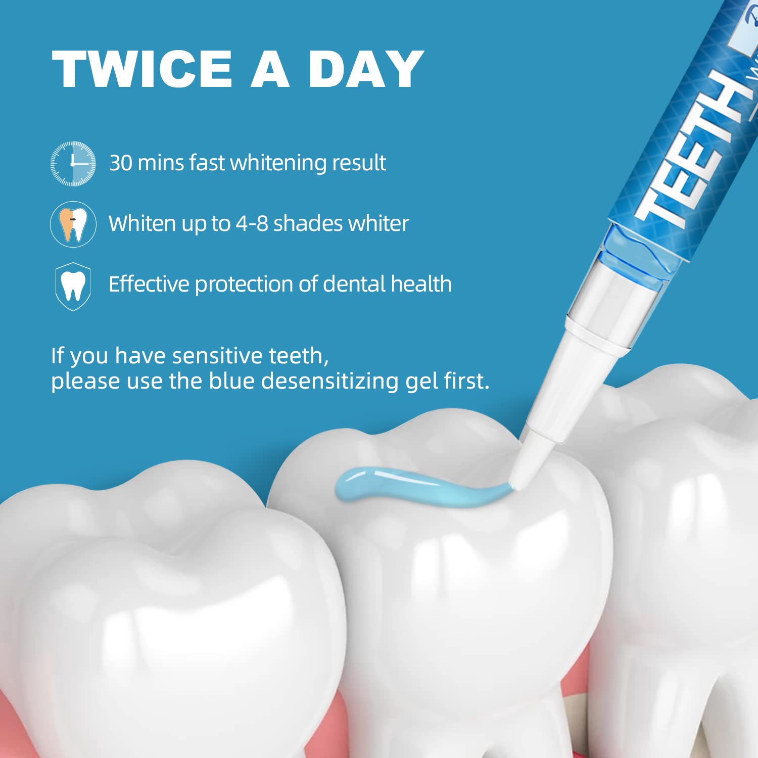 Whitening pens with desensitizing pen included