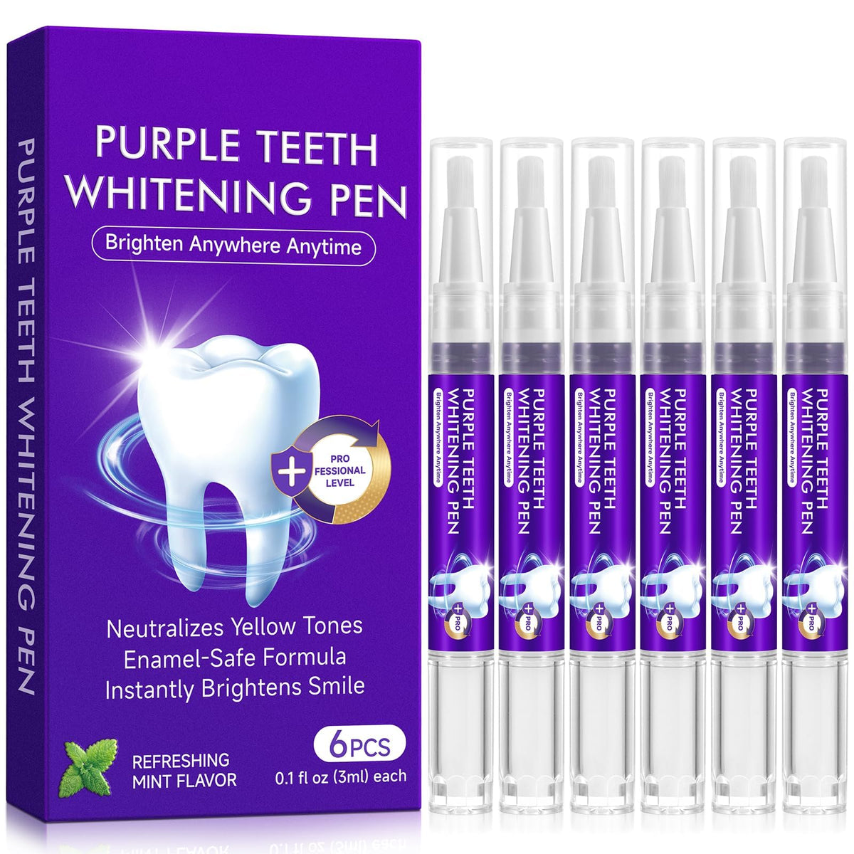 Teeth Whitening Pen 6 Pack display
