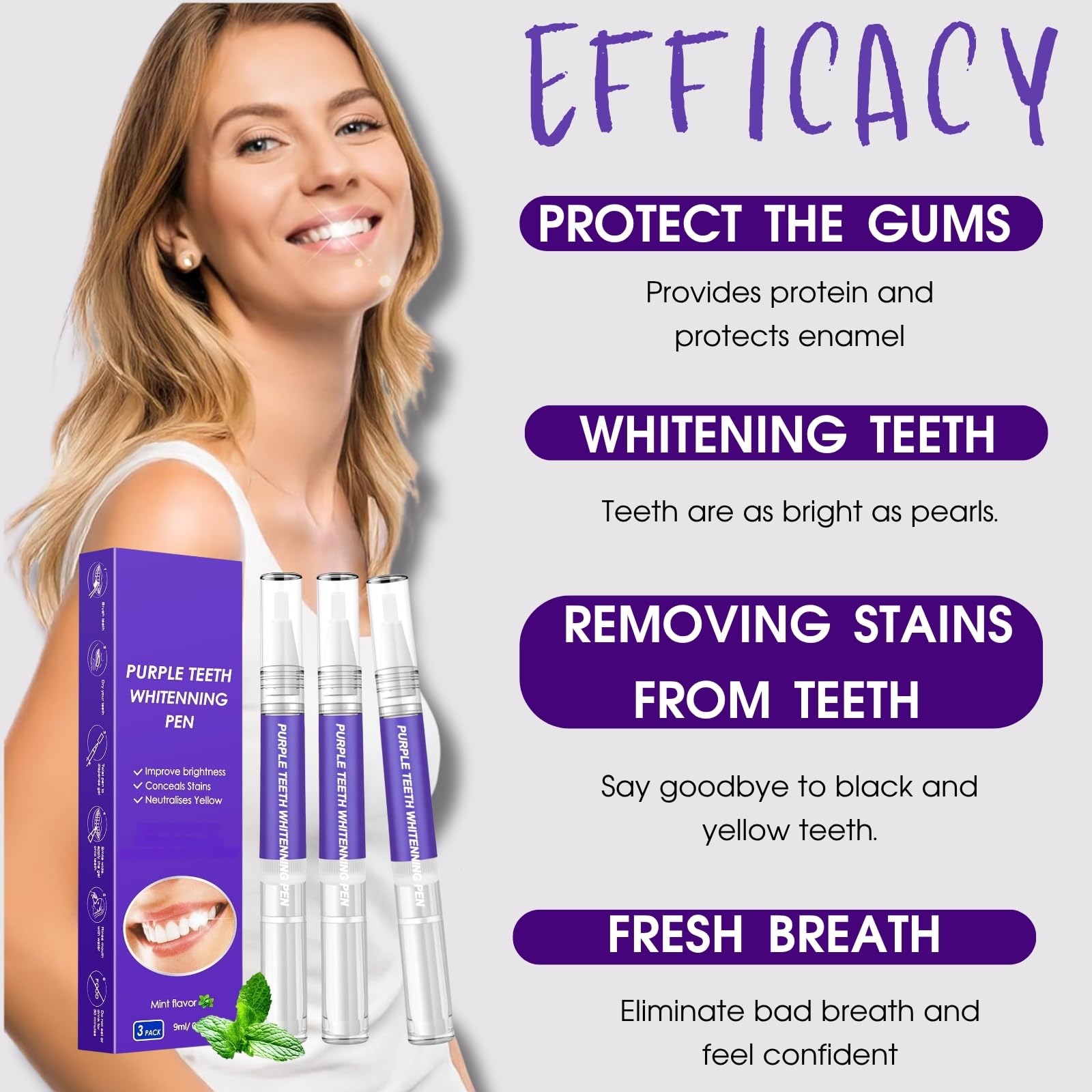Portable pocket-sized teeth whitening pen for travel