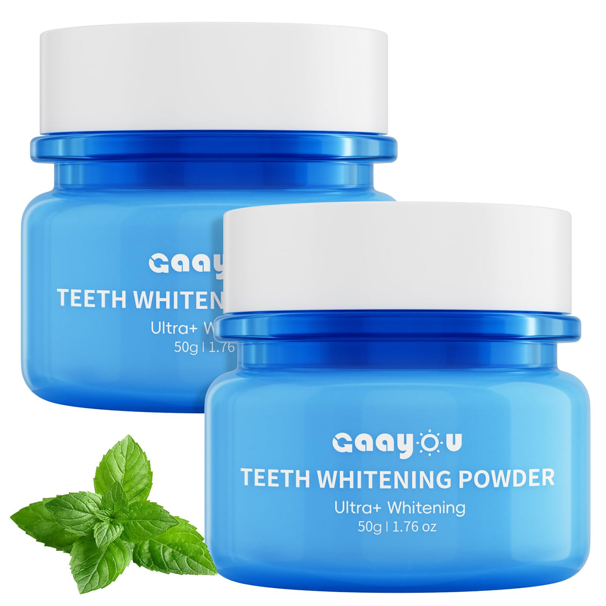 Teeth whitening powder 2PCS mint flavor packaging