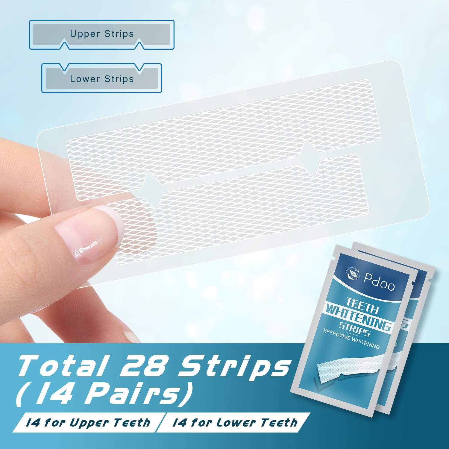 Open blister pack showing whitening strips