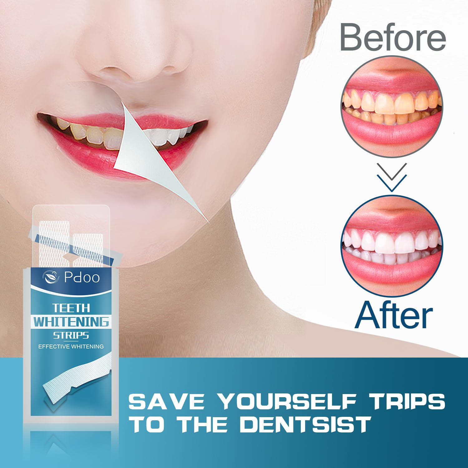 Whitening strips designed for sensitive teeth