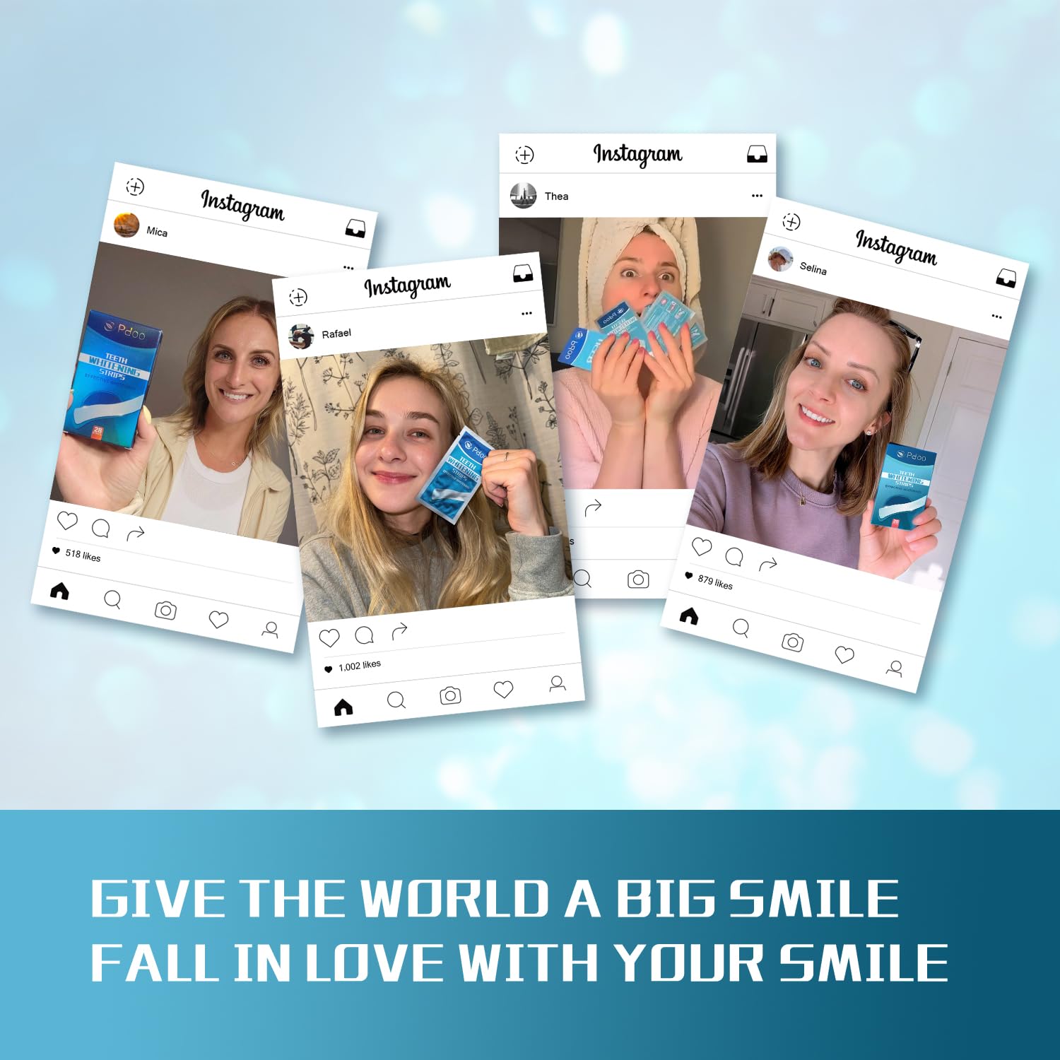 Bright white smile after completing the 14-day kit