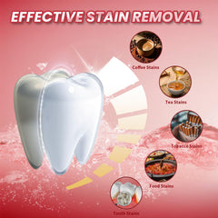 Enamel-safe formula illustration with hydrogen peroxide, glycerin, menthol, coconut oil