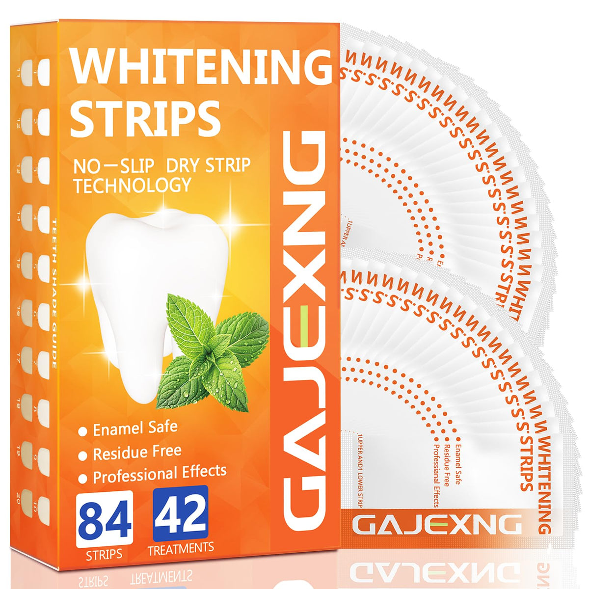 Product box displaying 42 treatment pairs (84 strips)