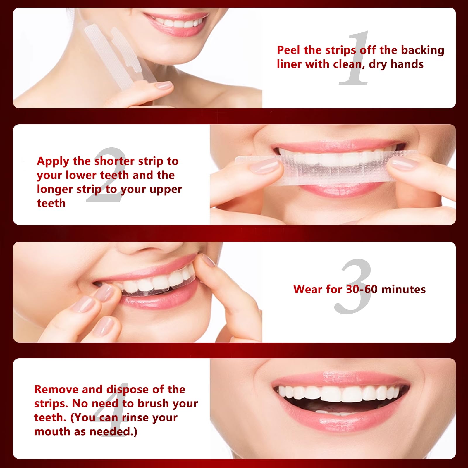 Whitening results progress after 14 days