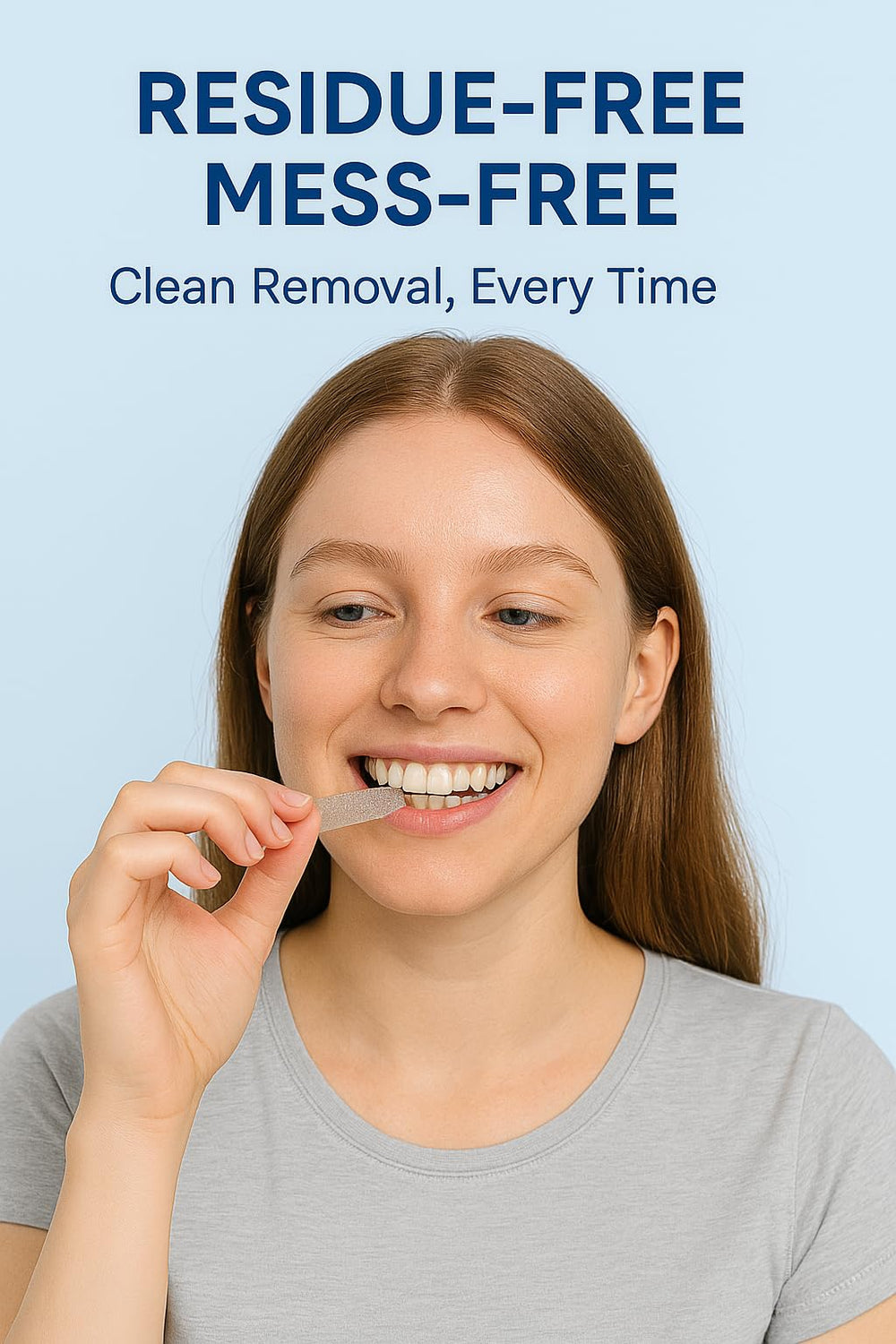 Enamel-safe whitening strips designed for sensitive teeth