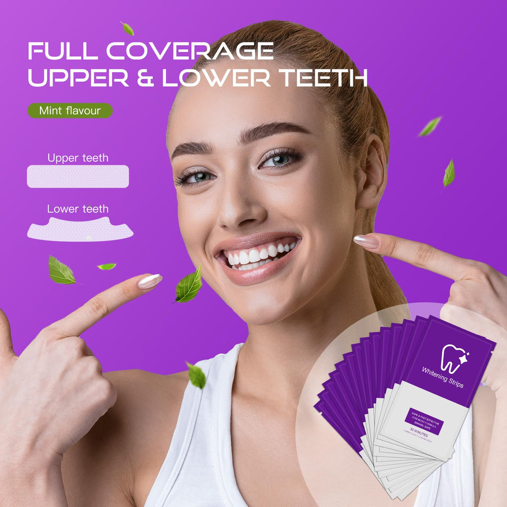Peroxide whitening formula and enamel-safe design