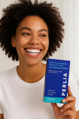 Whitening strips applied for sensitivity-free use on teeth