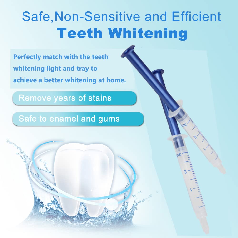 Close-up of whitening gel syringe showing 35% CP