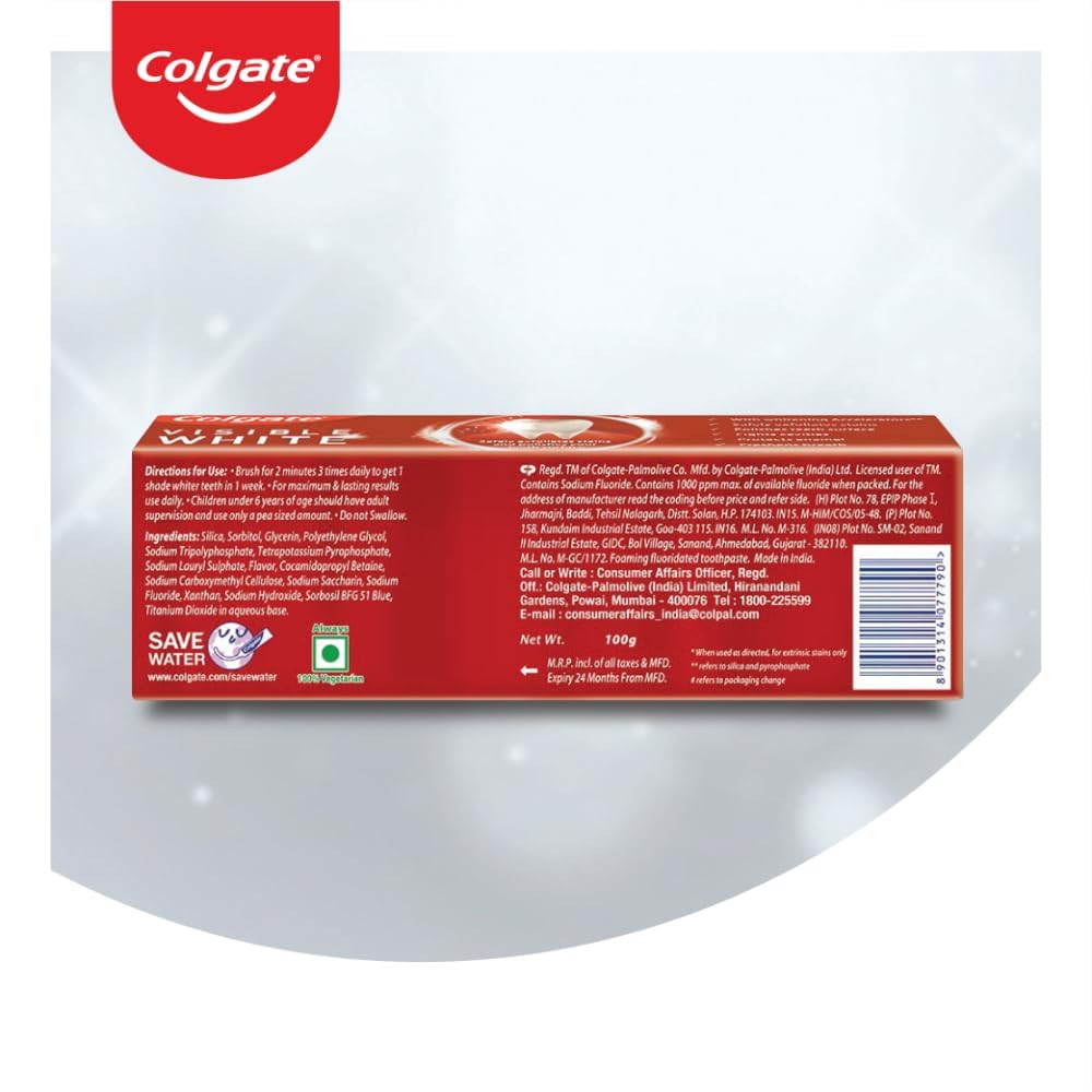 Packaging of Teeth Whitening Toothpaste 100g
