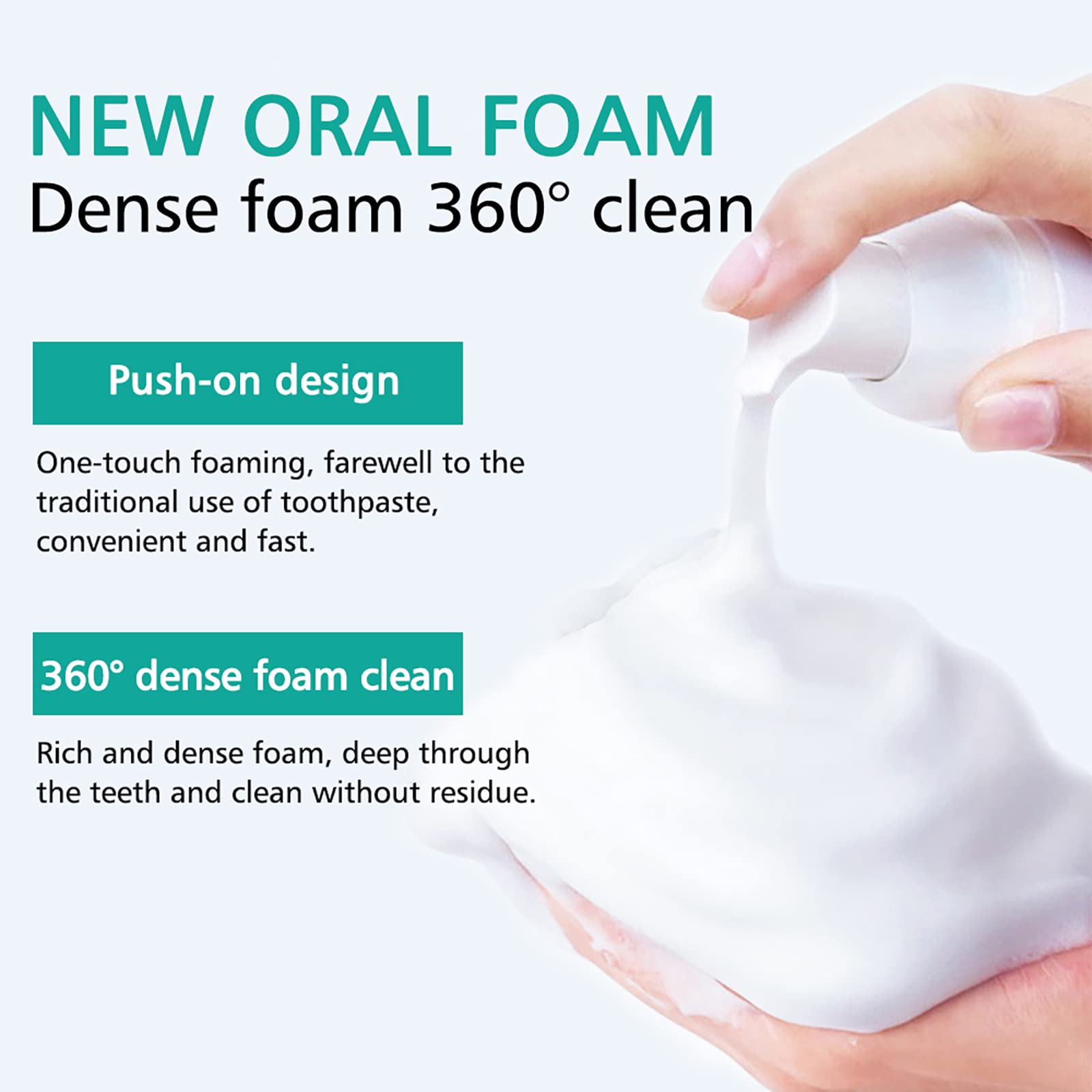 Close-up of ultra-fine foam toothpaste texture