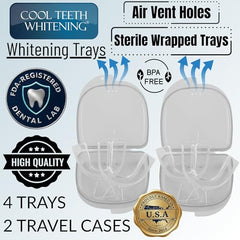 Close-up of moldable silicone whitening trays