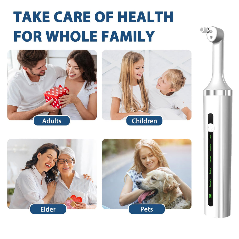 Five-speed control for gentle to deep cleaning
