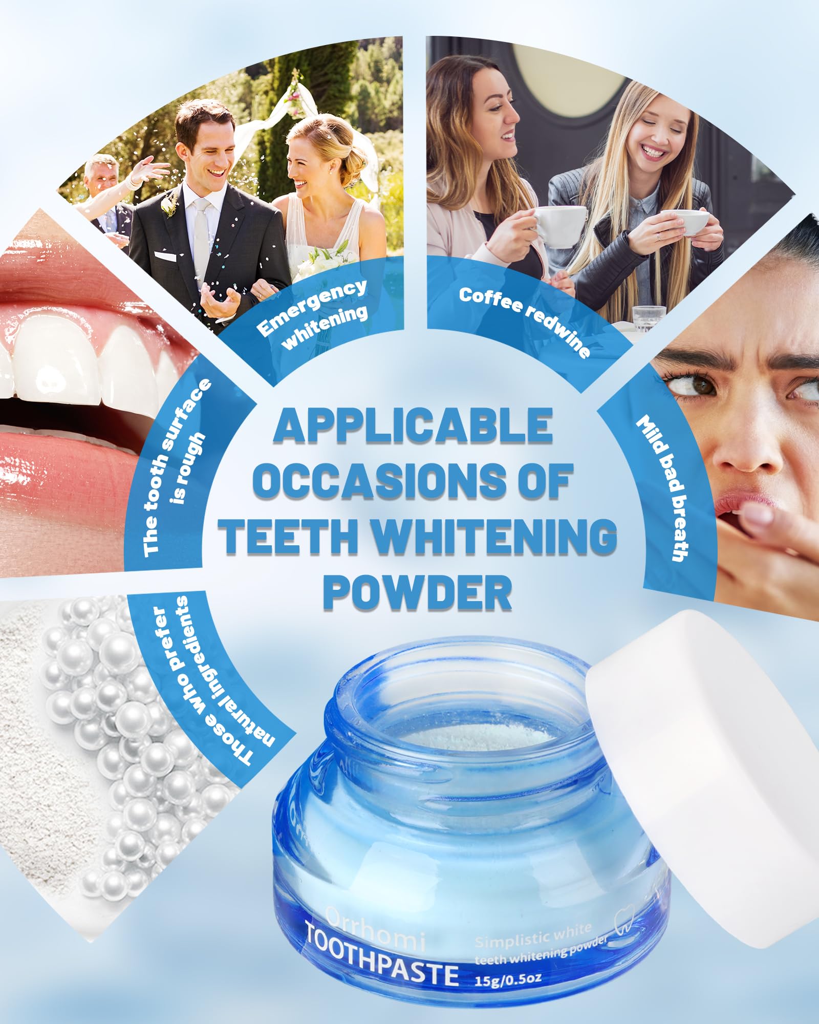 Before and after whitening comparison