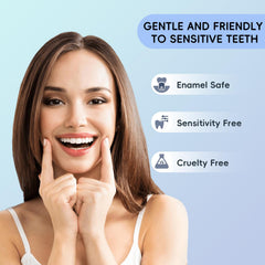 Individual whitening strip ready for use
