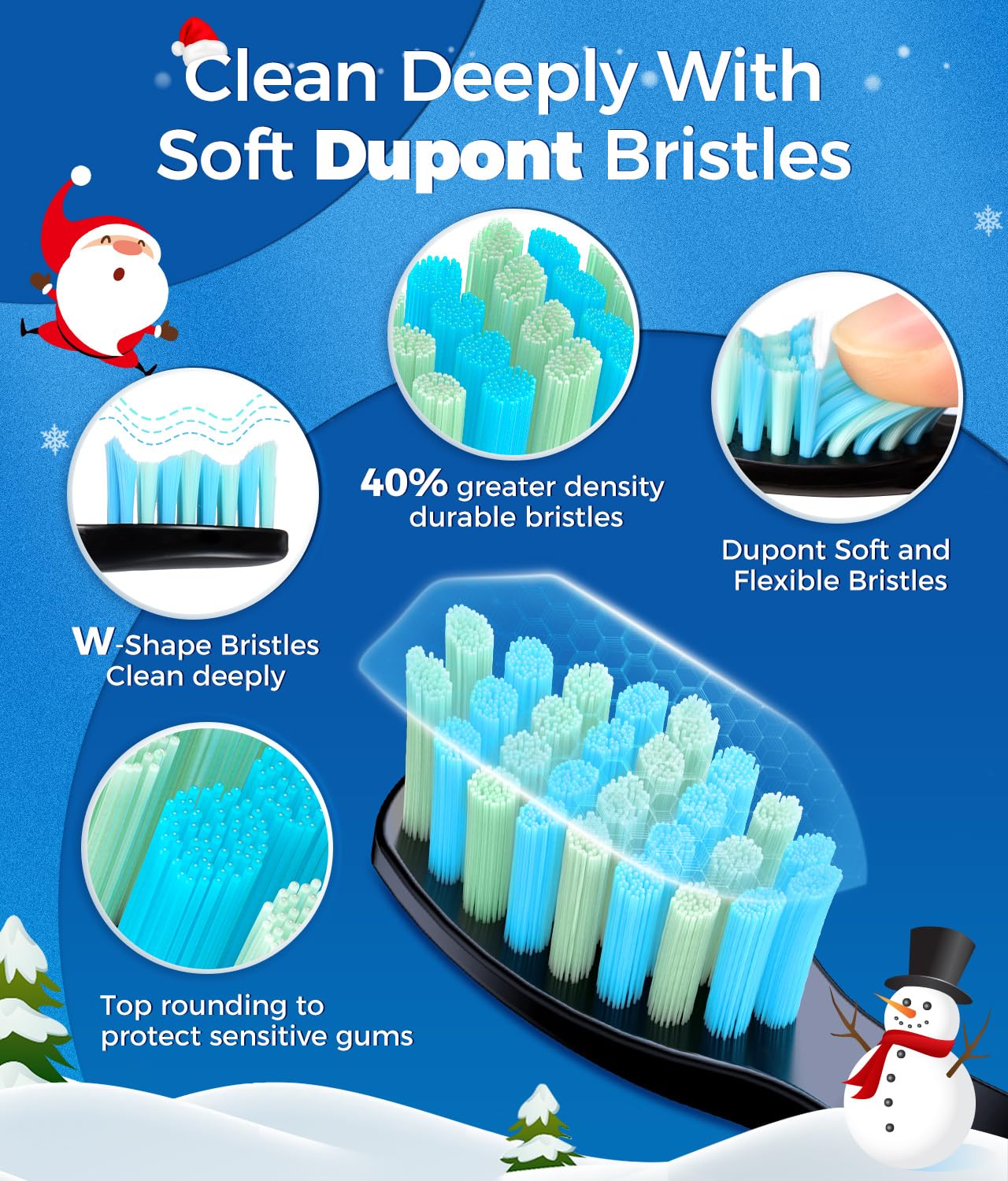8 DuPont brush heads included