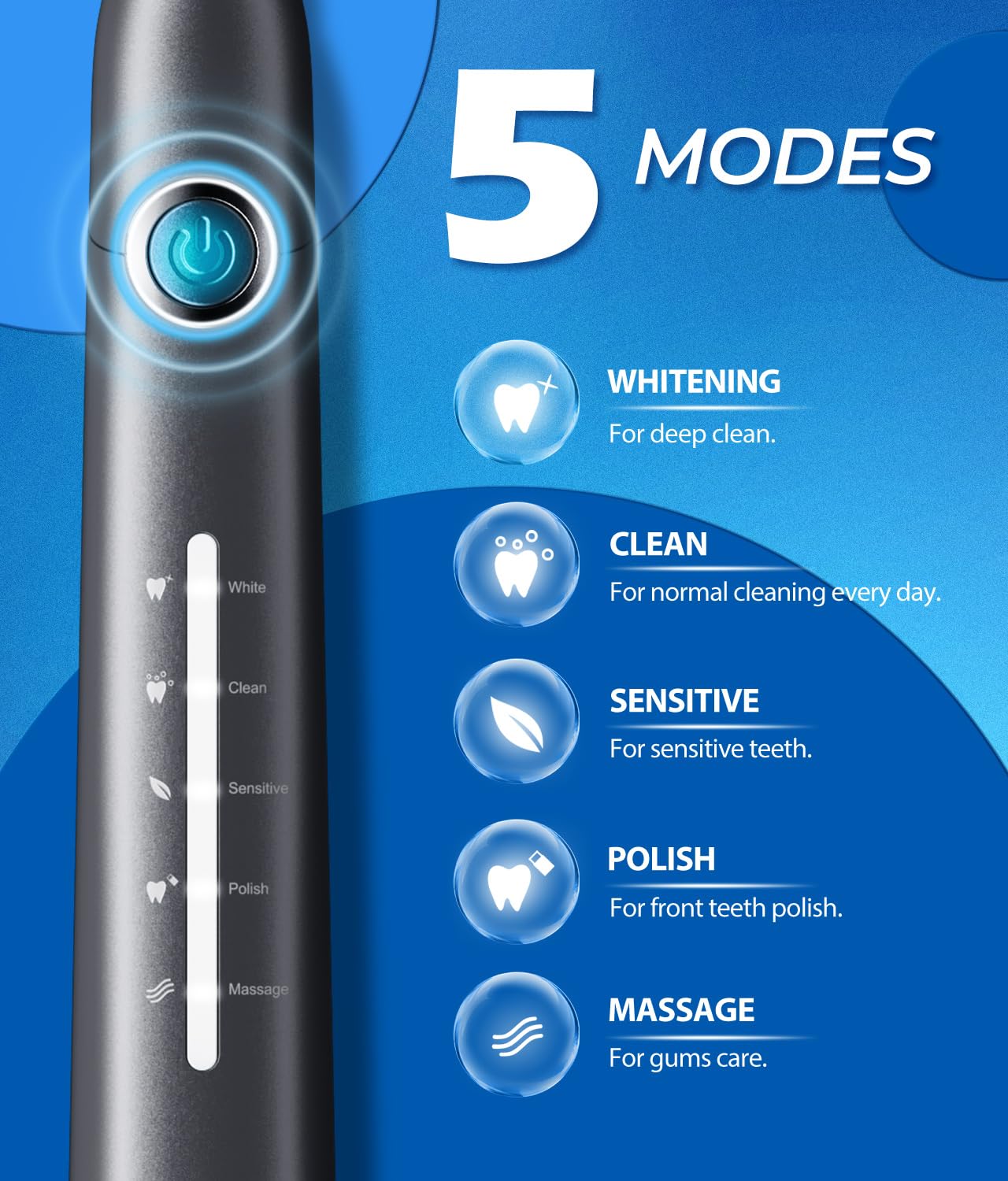 IPX7 waterproof TEETHEORY toothbrush for shower use
