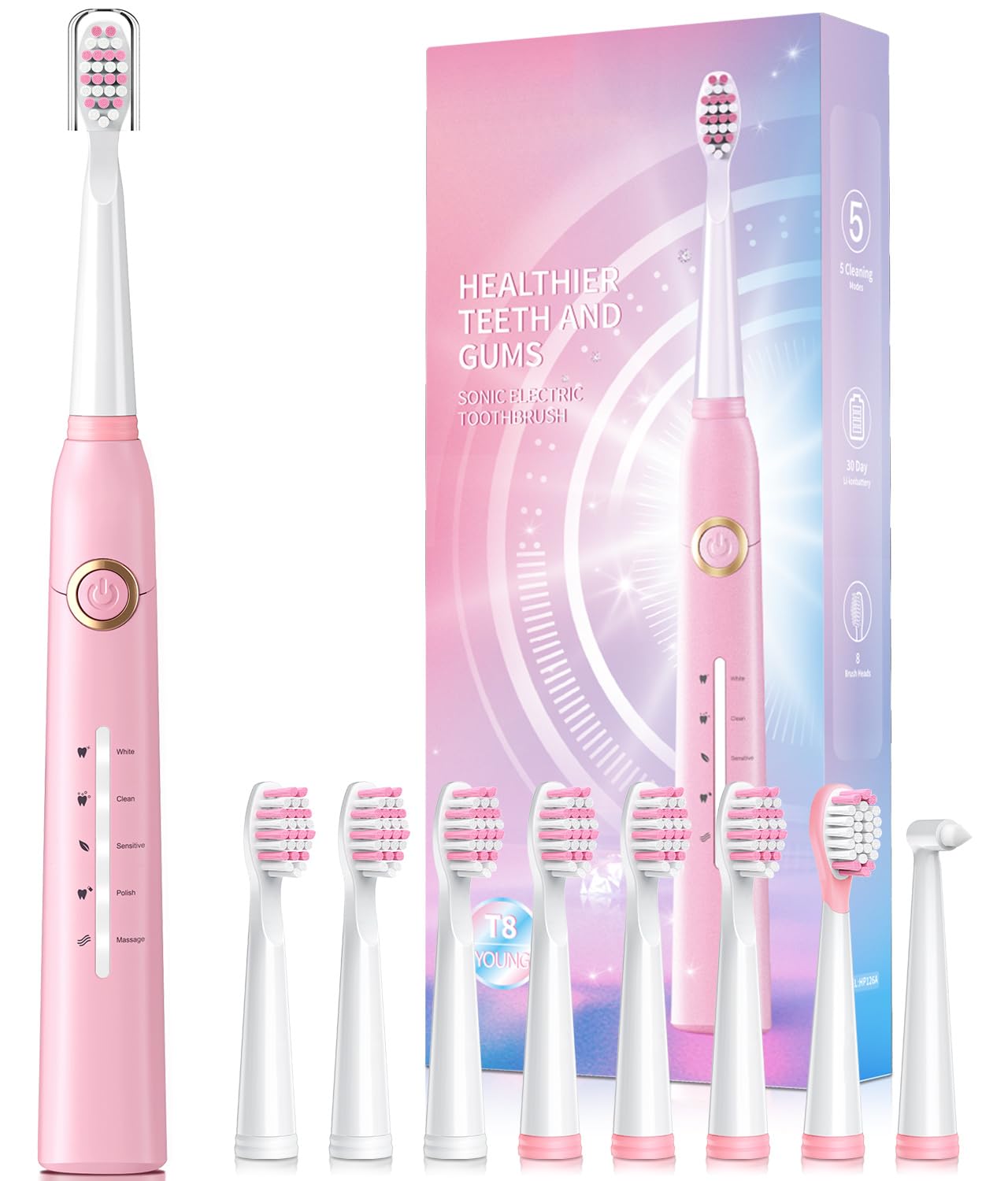 Front view of TEETHEORY electric toothbrush