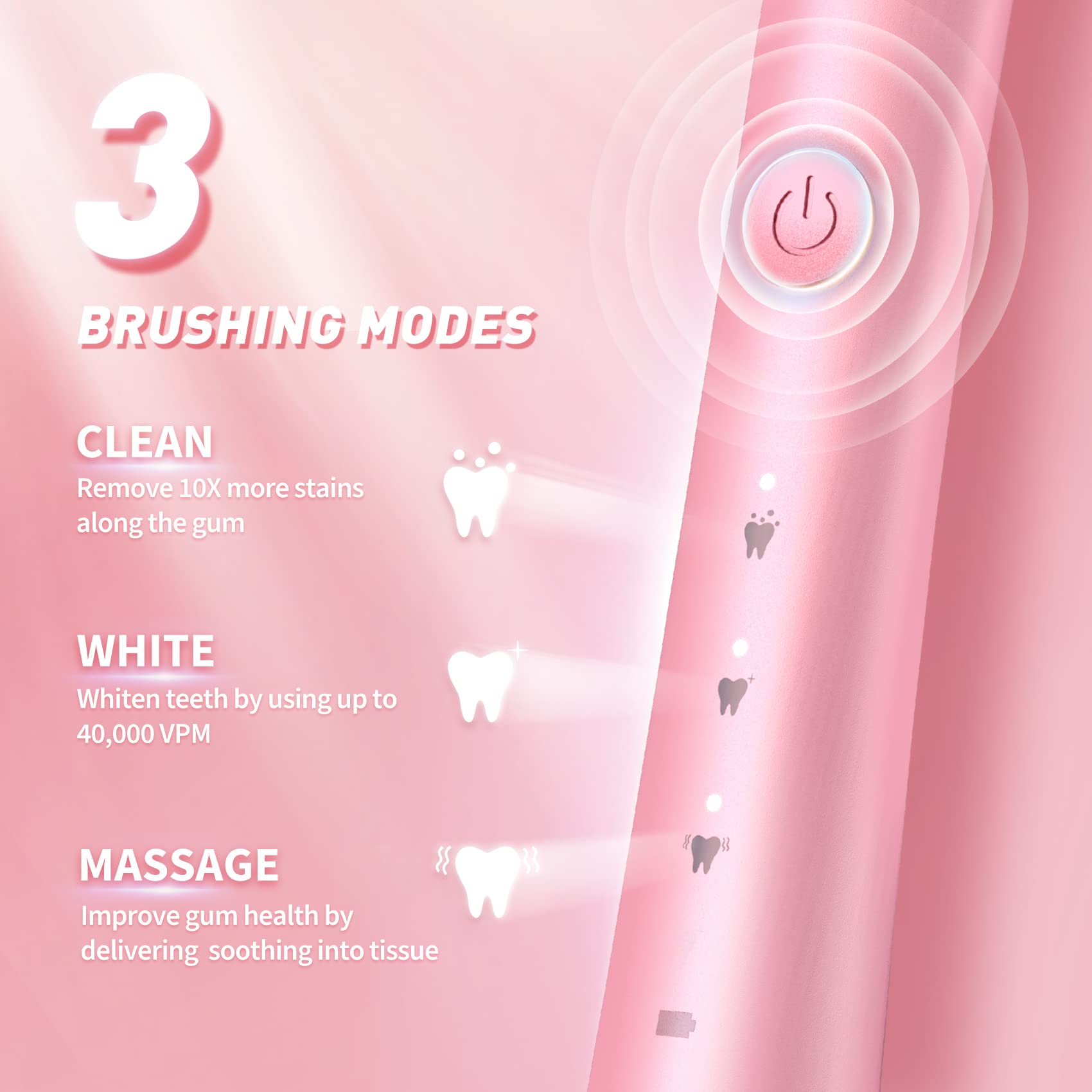 Ten Dupont brush heads for TEETHEORY electric toothbrush