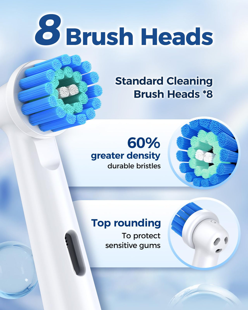 Four modes on TEETHEORY rotating toothbrush: Whitening, Cleaning, Sensitive, Massage