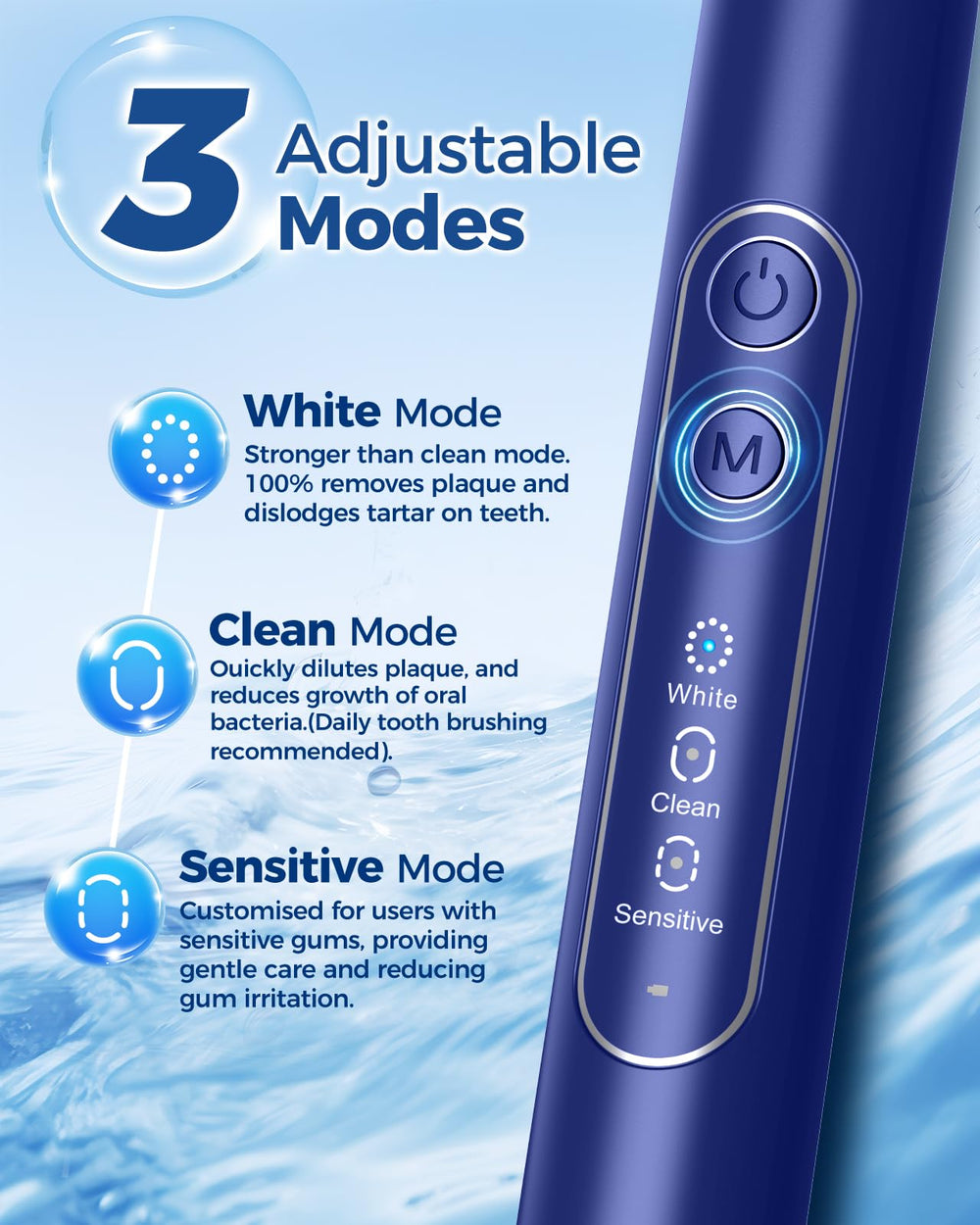 IPX7 waterproof TEETHEORY toothbrush suitable for bath or shower