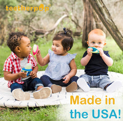 Made in USA Teetherpop label and craftsmanship