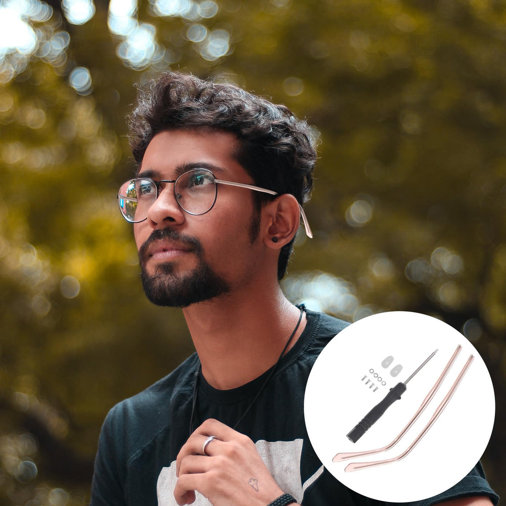 TEHAUX replacement temple arm kit contents illustration