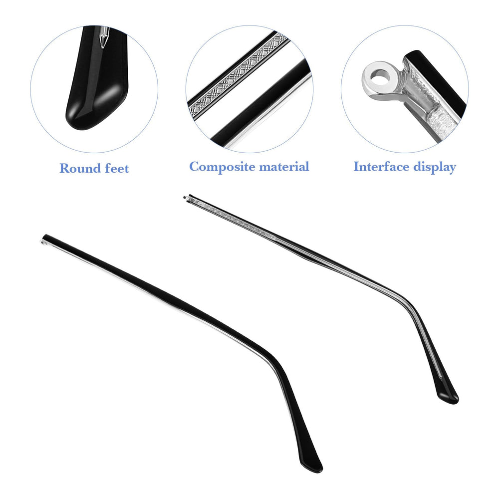 Right side eyeglasses arm replacement close-up 04