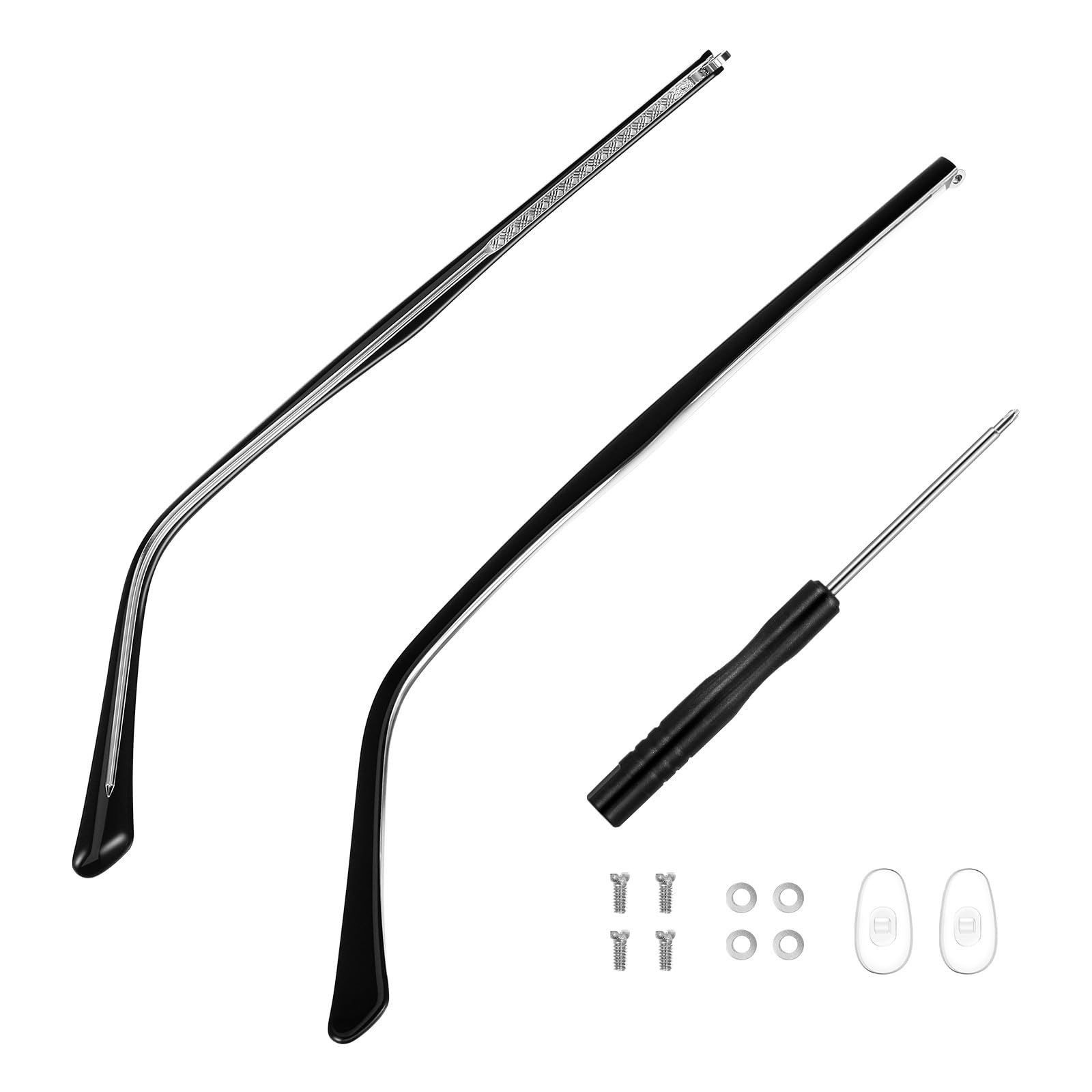 TEHAUX metal glasses arms replacement close-up 01