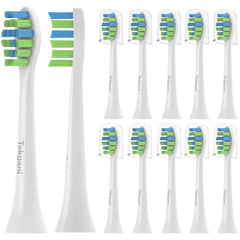 Tekgani 12-pack replacement heads for 7AM2M AM101/AM105 toothbrush, white