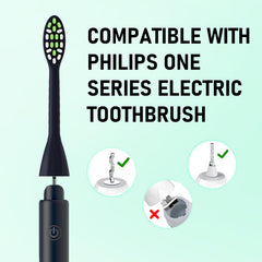 Close-up of Tekgani replacement head bristles for Philips One
