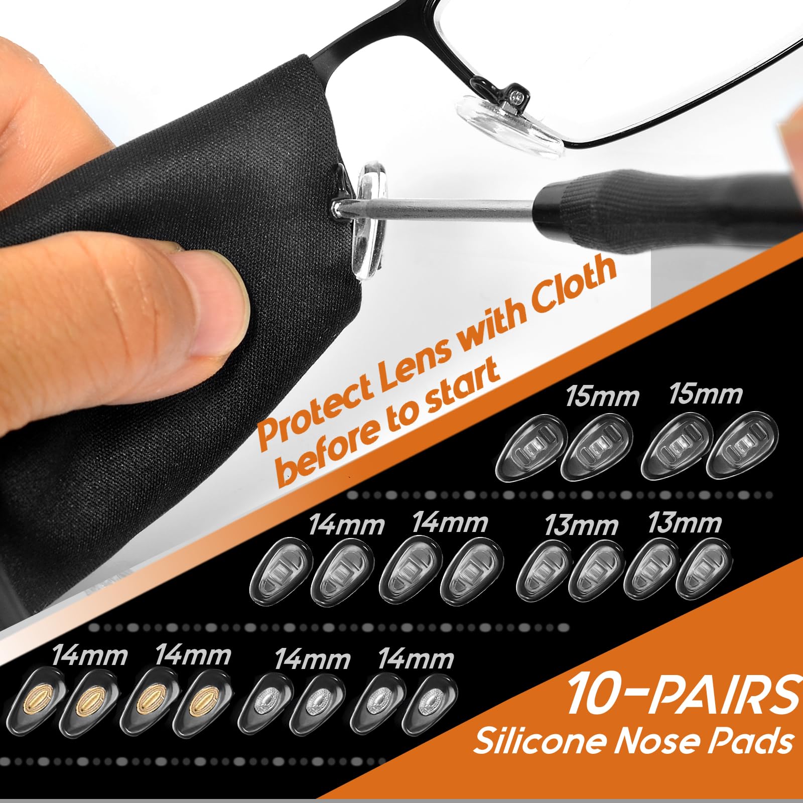 Two magnetic eyeglass screwdrivers 2.0mm flathead and Phillips