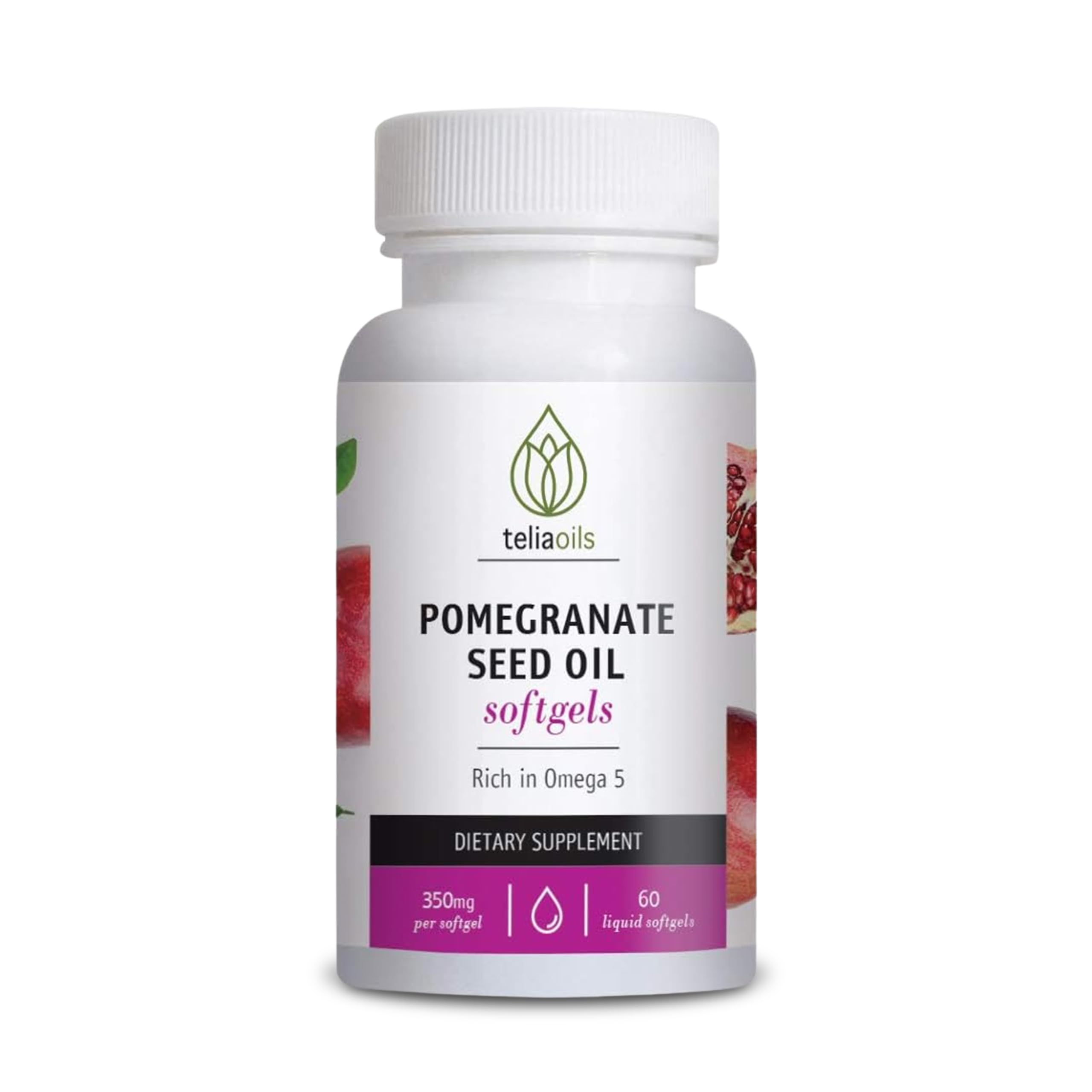 Teliaoils Pomegranate & Linseed Oil Softgels bottle - 60 count